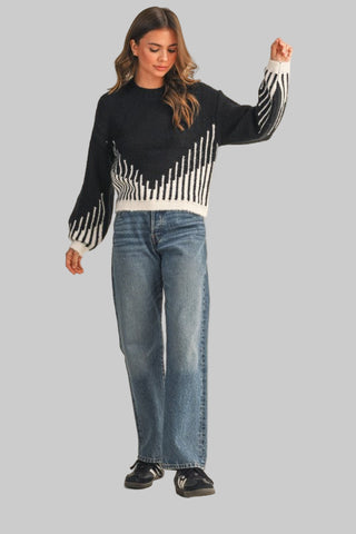 Sandy Black/Ivory Sweater