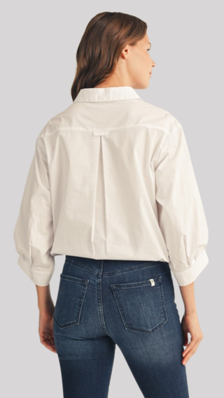 Rachel White Button Up Top