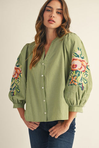 Rhian Olive Top