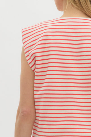 Kayley Red Stripe Top