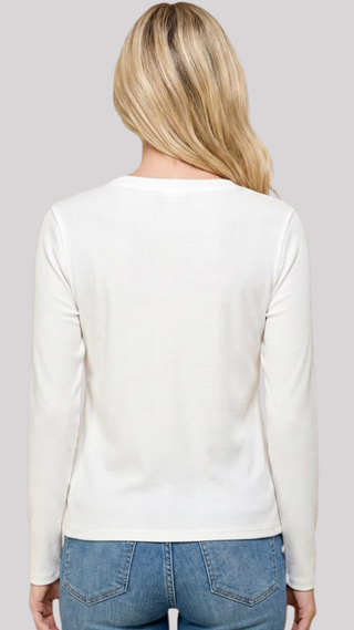 Cameron Ivory Ribbed Top