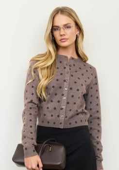 Kenzie Chocolate Polka Dot Sweater