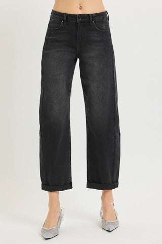 Jen High Rise Barrel Denim