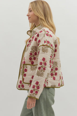 Lottie Quilted Print Jacket