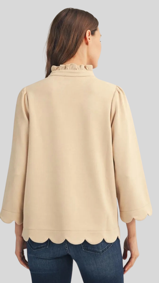 Christa Champagne Faux Suede Top