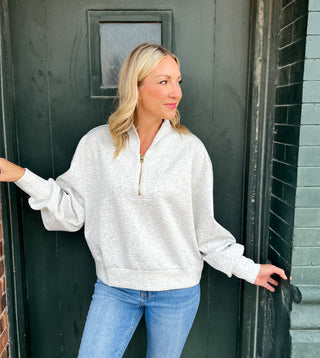 Mindy Grey Scuba Pullover