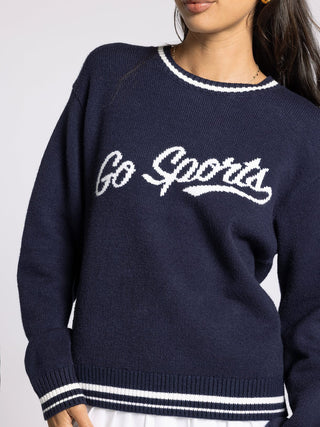 Claire Navy Go Sports Sweater