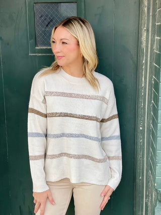 Kelly Ivory Stripe Sweater