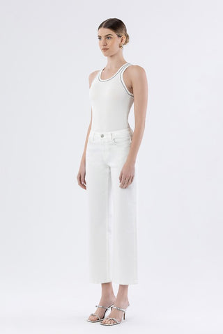 Iris White Wide Leg Denim