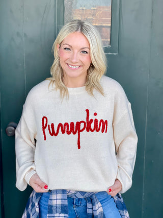 Kenna Cream Pumpkin Sweater