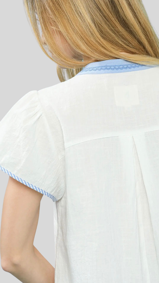 Elvia Off White Print Top