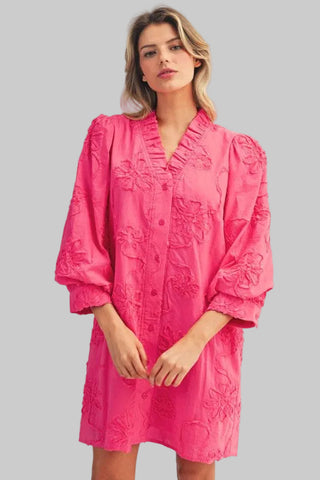 Lauren Pink Textured Dress