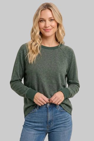 Cooper Olive Brushed Pullover