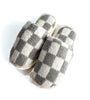 Jaycee Grey Checkered Slippers