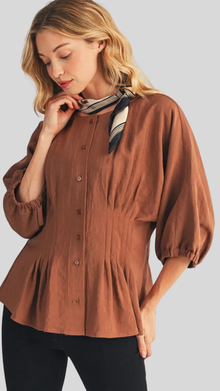 Colette Mocha Top
