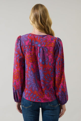 Darcy Fuchsia Print Top