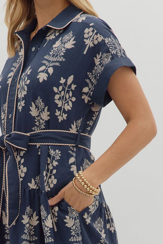 Madden Navy Print Dress