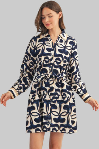 Meg Button Down Geo Dress