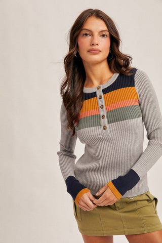 Scotty Grey Henley Top