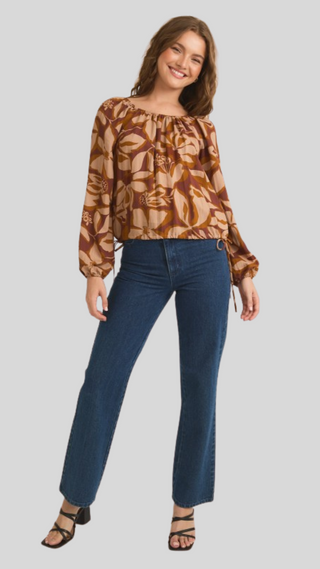 Delilah Burgundy Floral Top