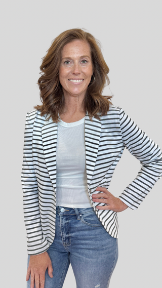 Sofia Ivory/Black Blazer