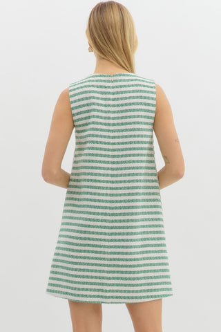 Lauren Green Stripe Dress