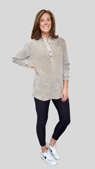 Naomi Taupe Washed Tunic