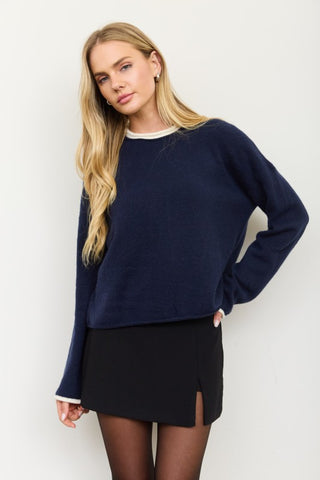 Guinevere Navy Sweater