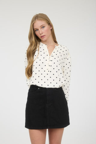 Sydney Ivory Polka Dot Top