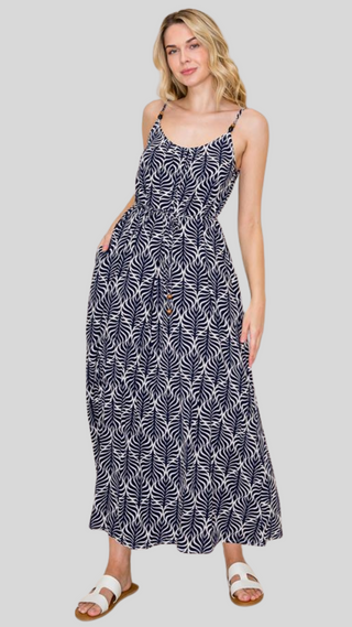 Zuria Navy Print Dress