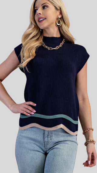 Juno Navy Sweater