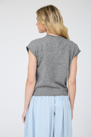 Ivy Grey Sleeveless Cardigan