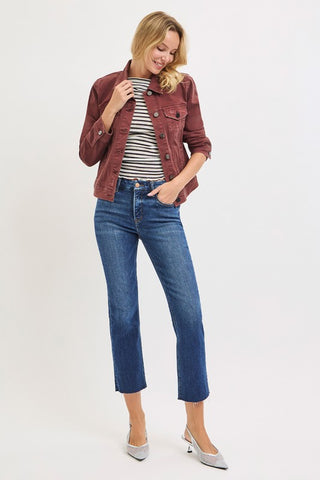 Tatum Chocolate Vintage Washed Jacket