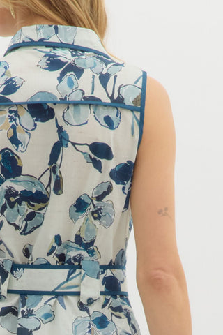 Chelsea Navy Print Dress