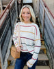Marta Cream Stripe Sweater