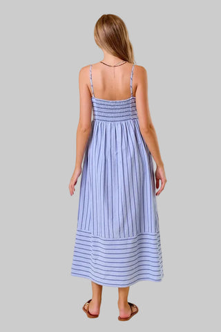 Mindy Blue Stripe Maxi