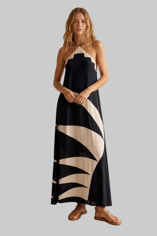 Monica Black Halter Dress