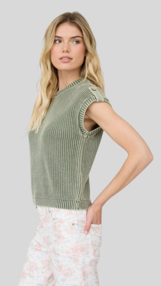 Rhen Olive Washed Top