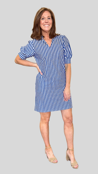 Evelyn Royal Check Dress