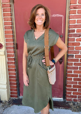 Alyssa Olive Dress