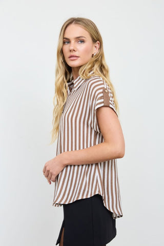 Alyx Brown Stripe Top