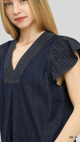 Jessie Dark Denim Top