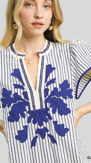 Brette Blue Stripe Dress