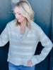 Julia Sand/Cream Stripe Sweater