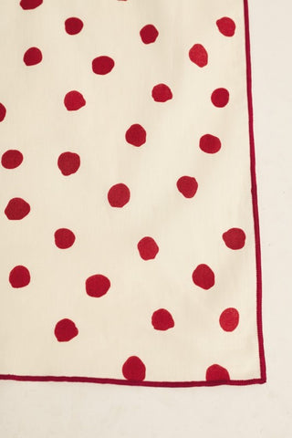 Victoria Burgundy Dot Scarf