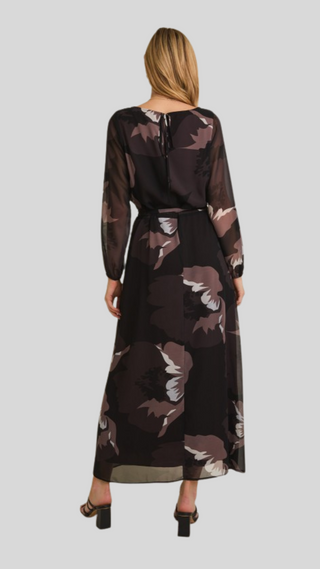 Lucy Black Print Dress