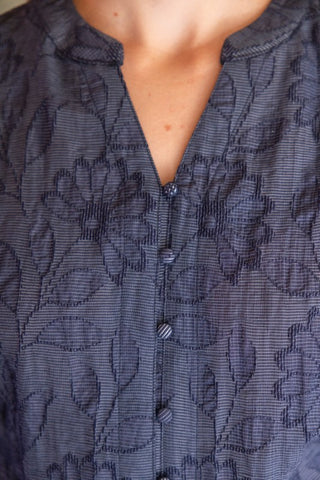 Lora Navy Floral Top