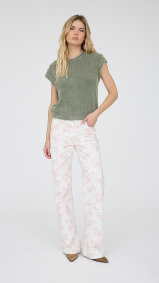 Rhen Olive Washed Top