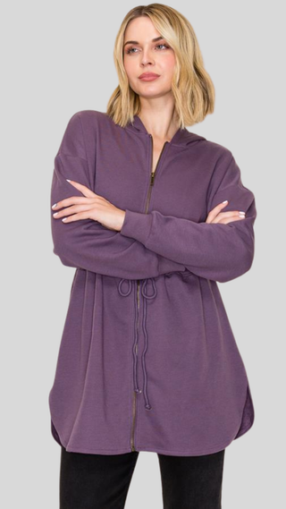 Carsyn Purple Drawstring Jacket
