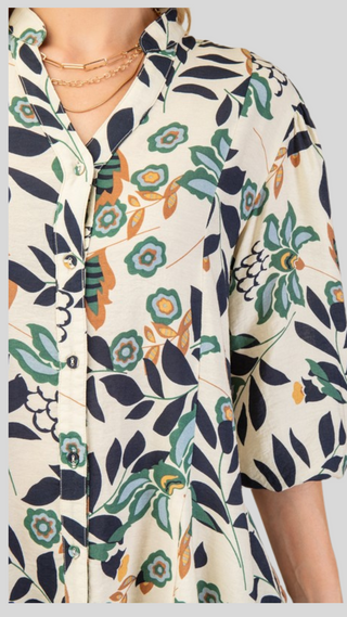 Luna Navy Print Dress